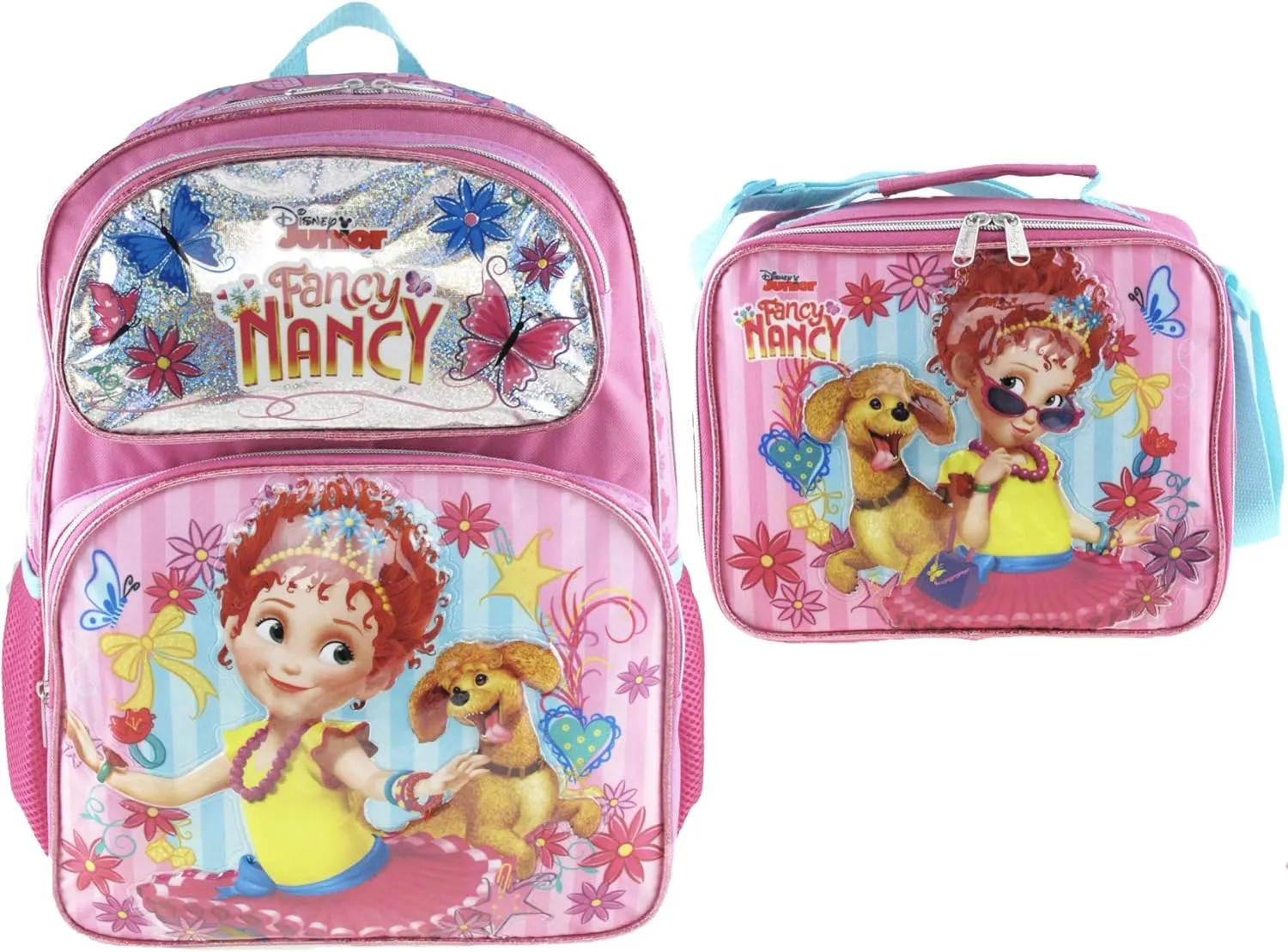 Fancy Nancy 'Pretty Butterfly' 16" Backpack and Matching Insulated Lunch Bag