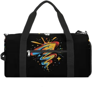 Fantasy Tornado Psychedelic Gym Sport Bag Travel Duffel Bags Tote with Shoe Compartment Water Resistant Pouch Unisex