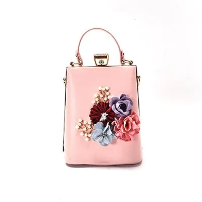 Fashion 3D Flowers Women Chain Bags