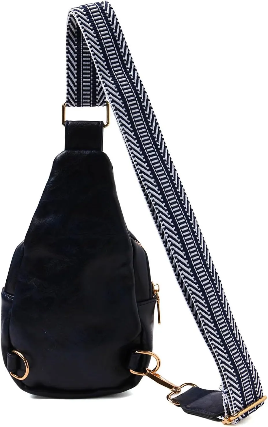 Fashion Chest Bag Soft Leather Texture Crossbody Bag Large Capacity Simple Retro Shoulder Bags (Dark Blue, One Size)