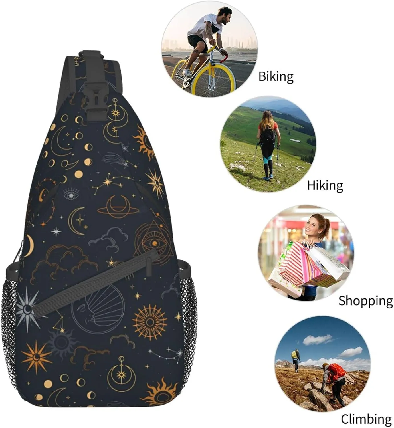Fashion Chest Sling Bag For Women Men Adjustable Strap Crossbody Shoulder Backpack Hiking Travel Fashion Unisex Daypack