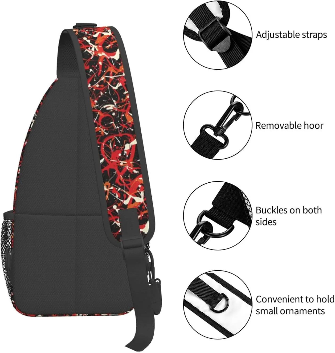Fashion Chest Sling Bag For Women Men Adjustable Strap Crossbody Shoulder Backpack Hiking Travel Fashion Unisex Daypack