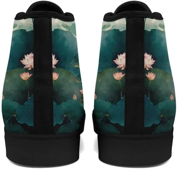 Fashion Chinese Style Canvas High-top Shoes Comfortable Panda Bamboo Cranes Eastern Casual Walking Shoes for Men Women