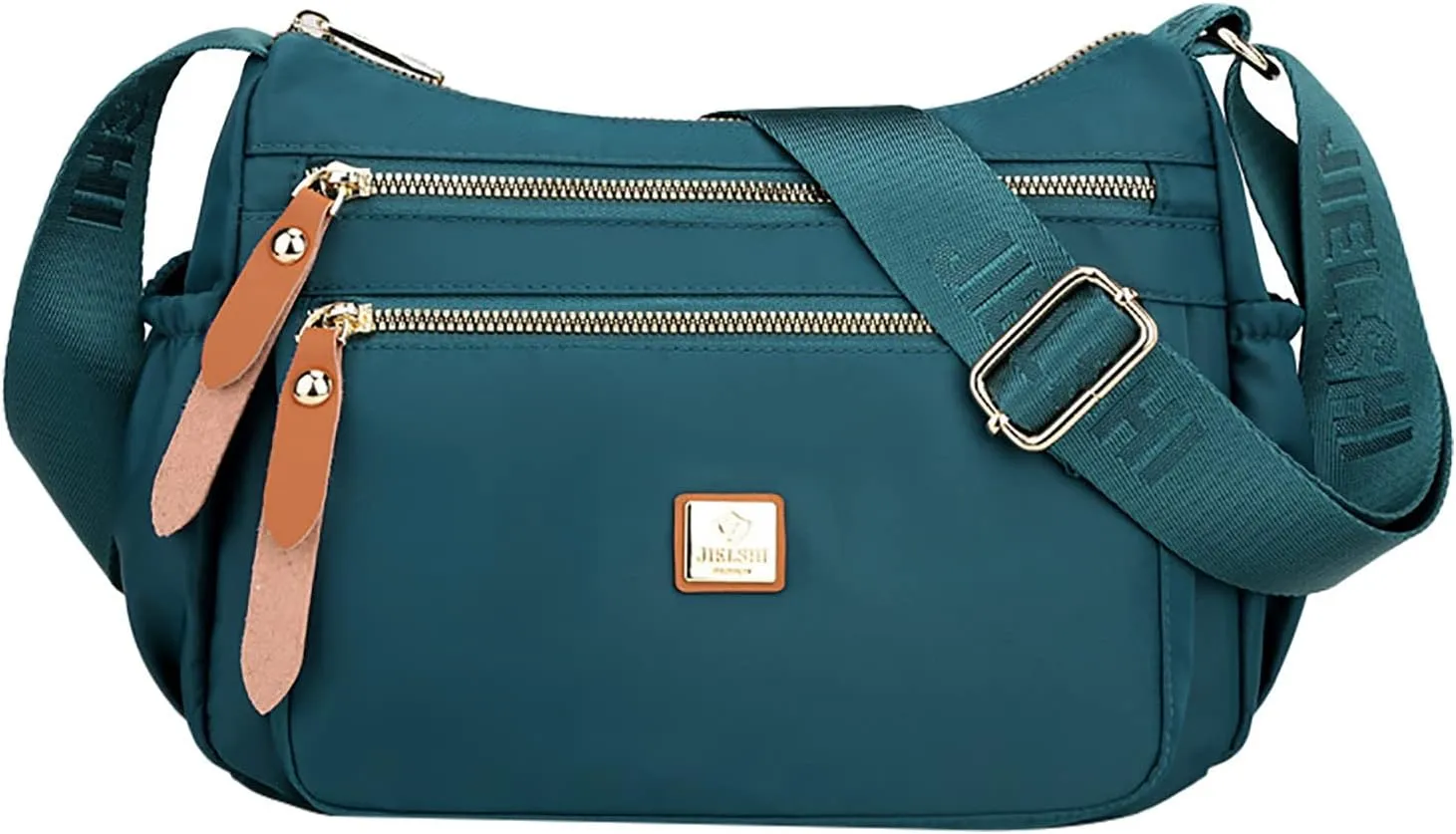 Fashion Multicolor Nylon Fabric Large Capacity Zipper Adjustable Shoulder Strap Messenger Bag Satchel (Blue, One Size)