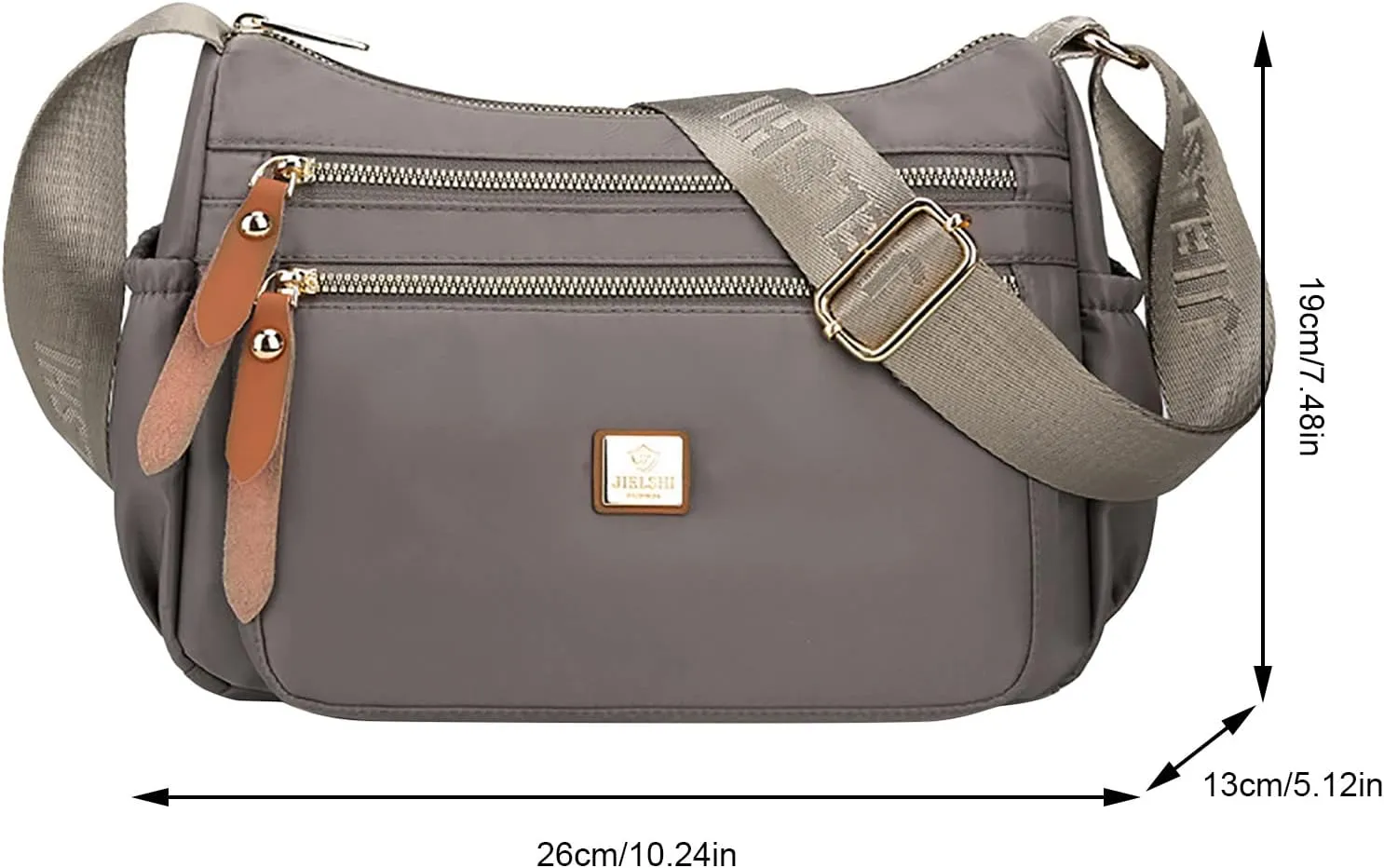 Fashion Multicolor Nylon Fabric Large Capacity Zipper Adjustable Shoulder Strap Messenger Bag Satchel (Blue, One Size)