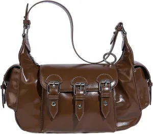 Fashion Tote Bag for Women Y2k Purse Coquette Shoulder Bag Trendy Sling Purse Large Classy Demure Handbag Daily Purse (brown)