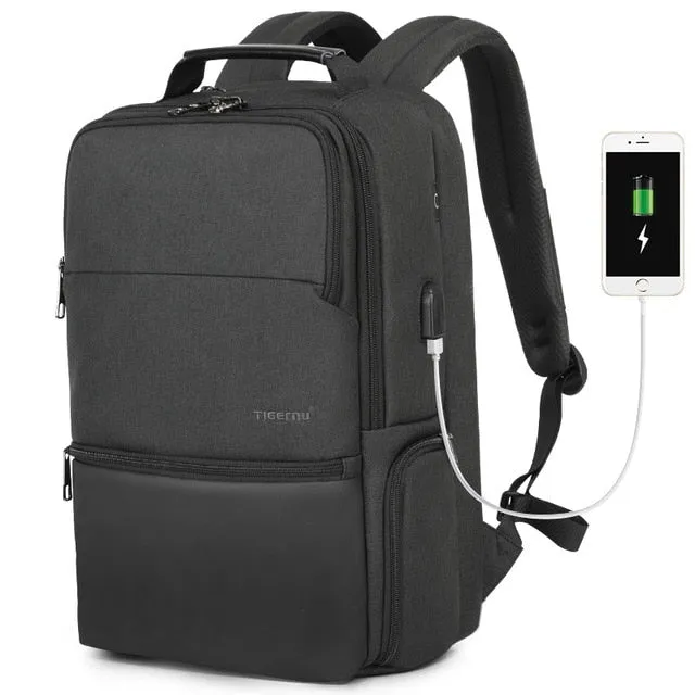 Fashion USB With Anti 15.6" Port Energy-efficient 2019 Laptop Capacity Travel Backpacks Waterproof New Custom-built Men Male Arrival 19" Large theft Charging