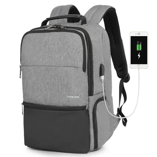 Fashion USB With Anti 15.6" Port Energy-efficient 2019 Laptop Capacity Travel Backpacks Waterproof New Custom-built Men Male Arrival 19" Large theft Charging
