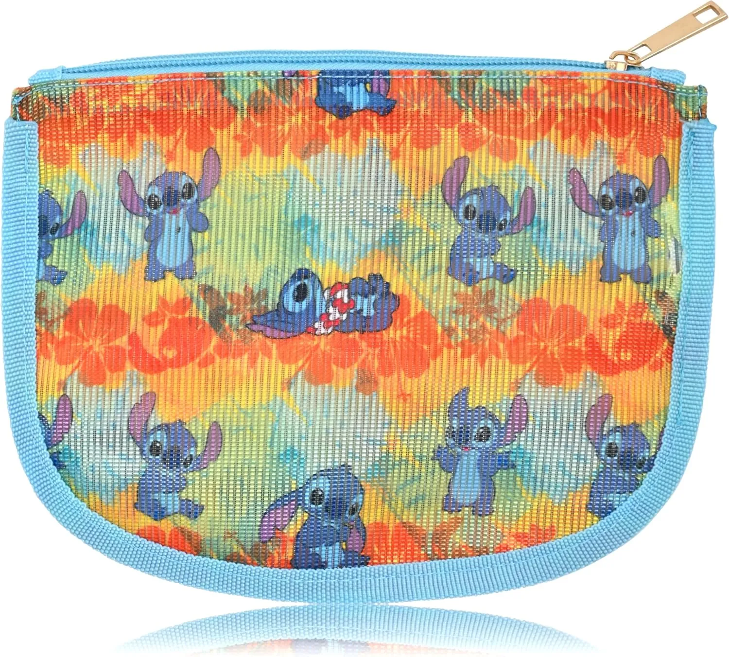 Fast Forward Disney Stitch Beach Bag Tote Bag for Women | Mesh Beach Tote Bag Reusable Grocery Bag | Blue and Green Travel Bag Stitch Accessories