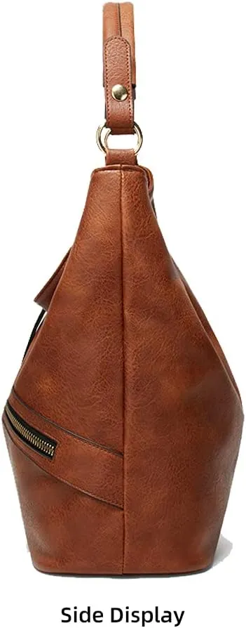 Faux Leather Handbag for Women Top Handle Shoulder Bag Crossbody Bag Retro Tote Bag Hobo Purse Snake Print Bucket Bag