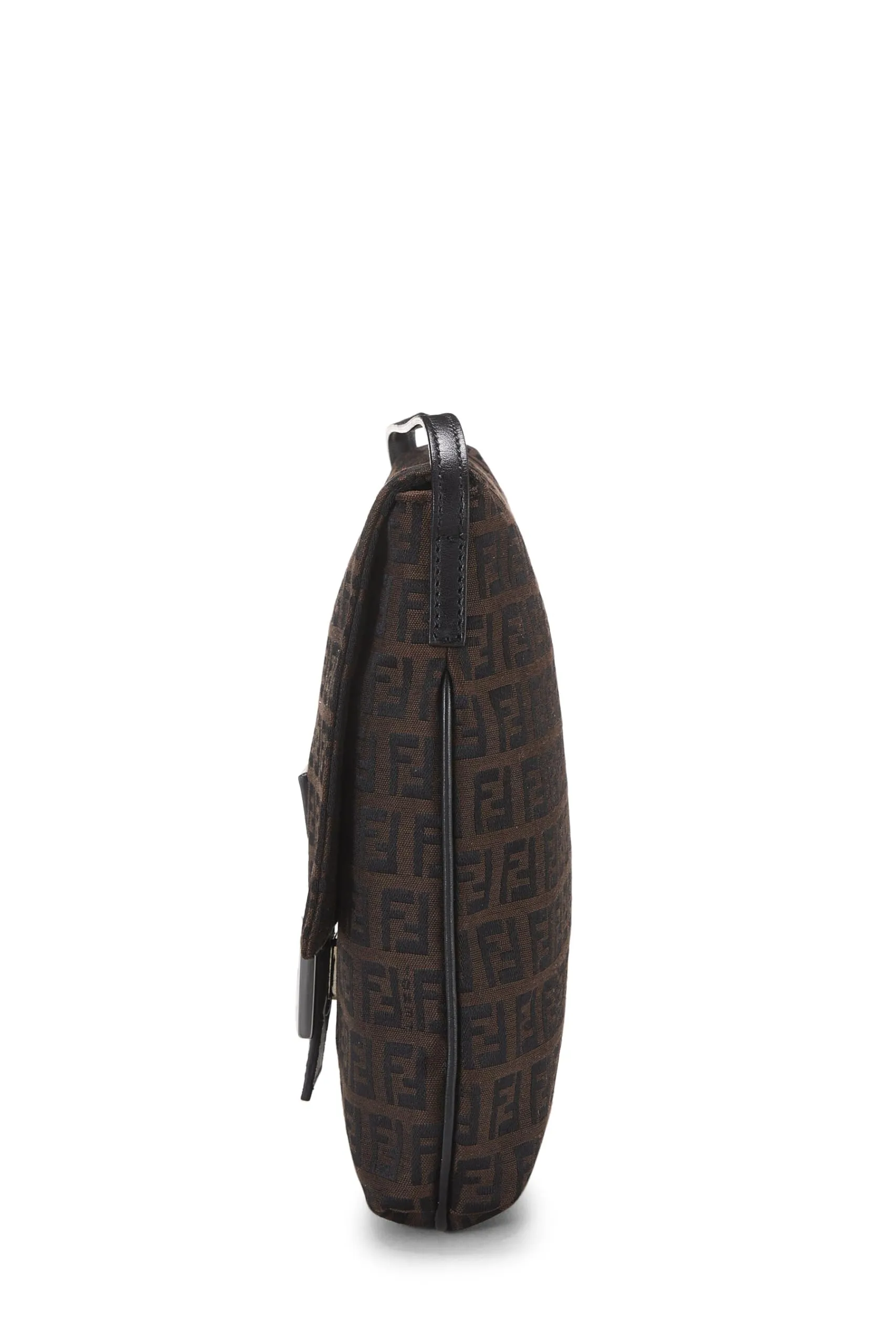 Fendi,  Brown Zucchino Canvas Tube Messenger Small, Brown