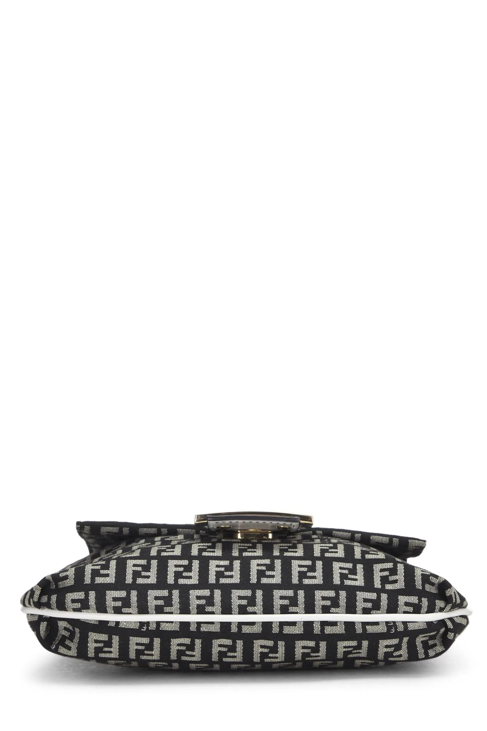 Fendi,  Navy Zucchino Canvas Tube Messenger, White