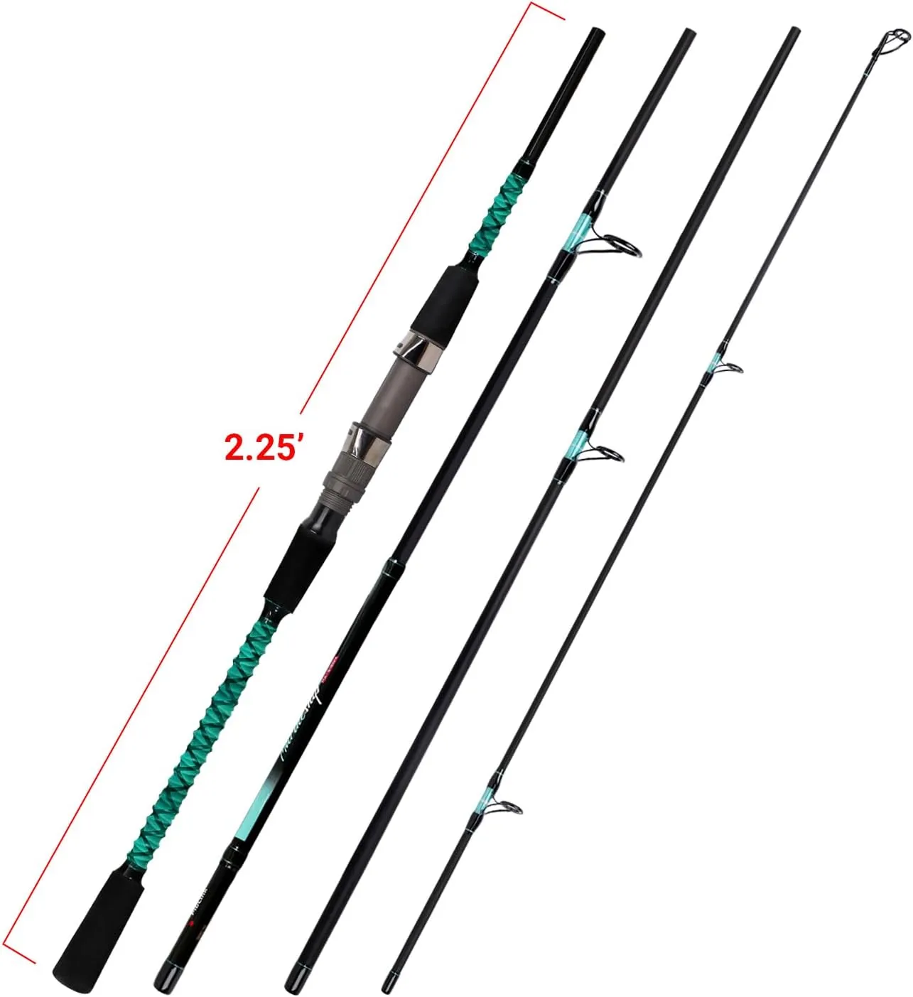 Fiblink Surf Fishing Rod Portable Travel Surf Spinning Rod 2 Piece/3 Piece/4 Piece Carbon Fiber Saltwater Fishing Rod 9'/10'/12'/13'/15'