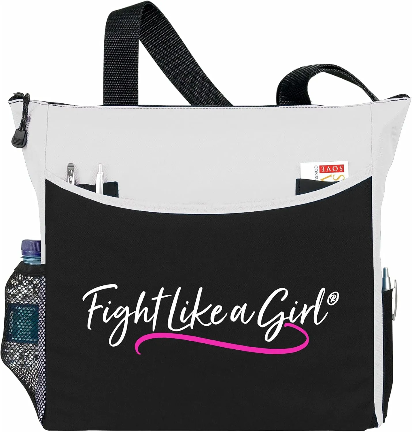 Fight Like a Girl Script Dakota 5-Pocket Tote Bag