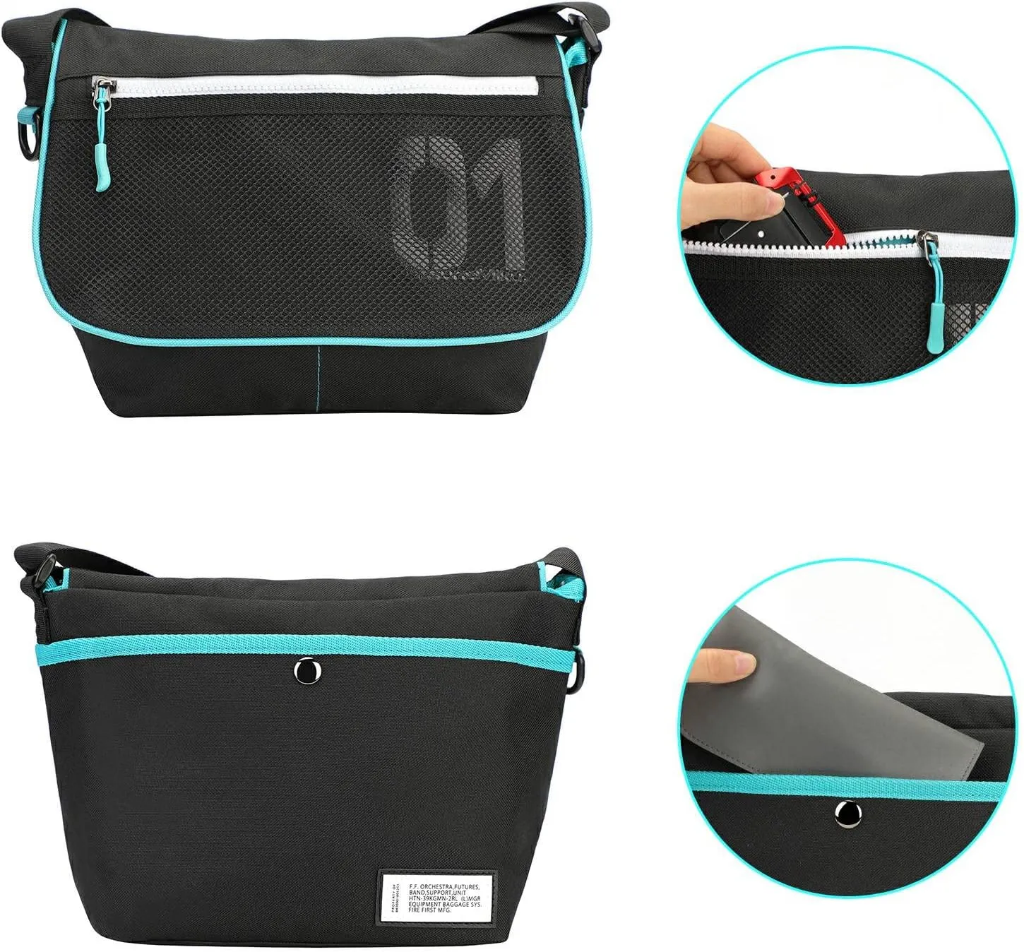 FIREFIRST Crossbody Shoulder Messenger Bag for Hatsune Miku & Kagamine Rin/Len for Men Women
