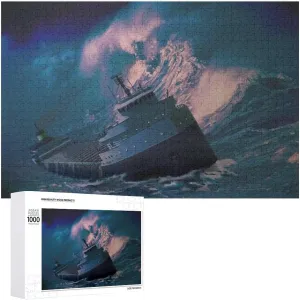 Fishing Boats Puzzles for Adults 500 Piece Educational Game Puzzle Thick Sturdy Hard Challenging Difficult Party Games Props