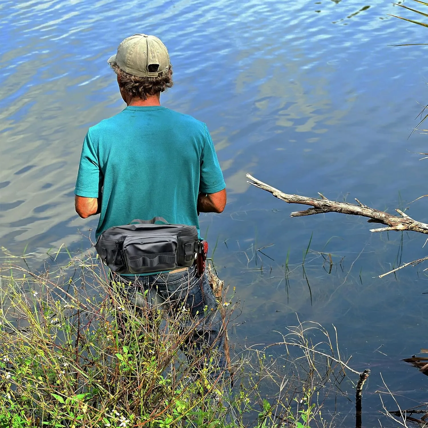 Fishing Fanny Pack for Men -Fishing Fanny Pack-Lightweight and Fishing Sling Pack