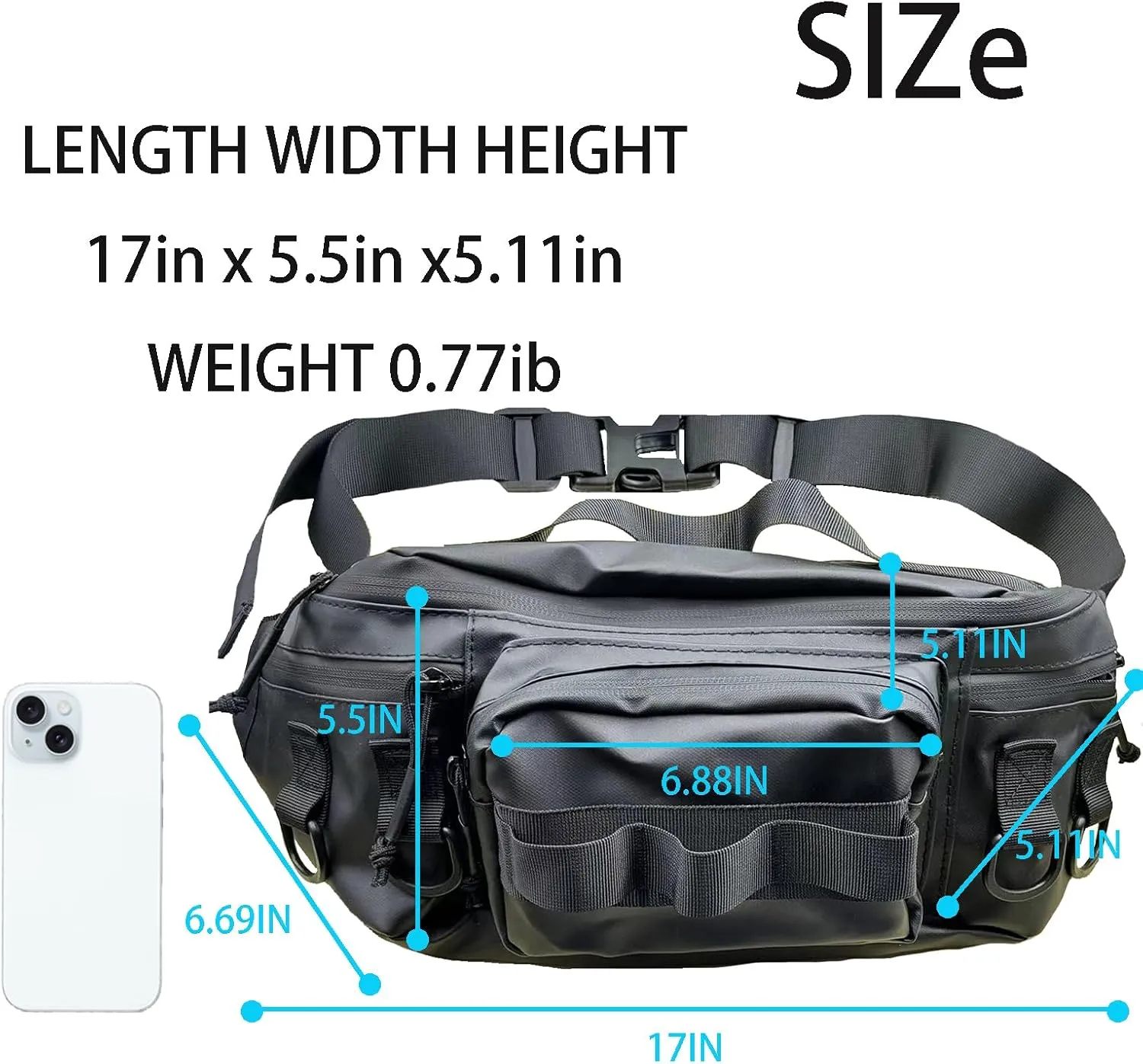 Fishing Fanny Pack for Men -Fishing Fanny Pack-Lightweight and Fishing Sling Pack