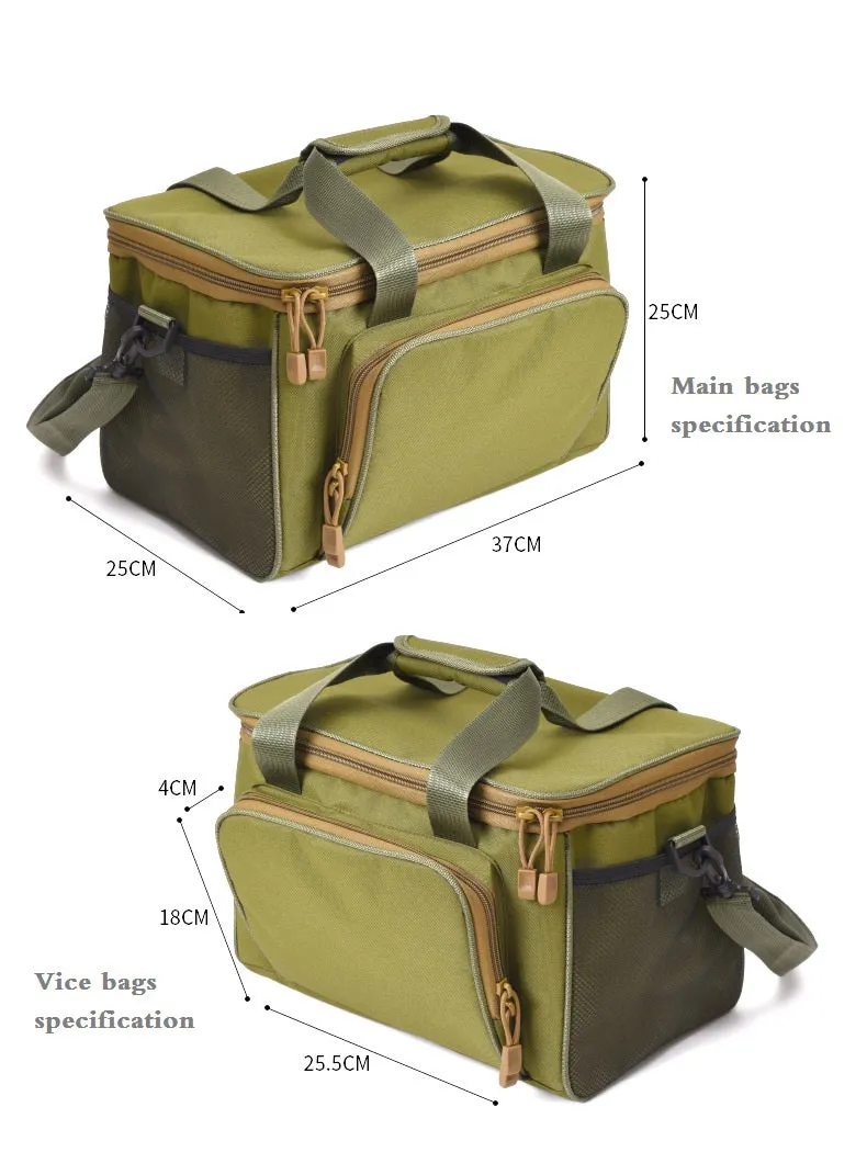 FIshing Gear Packages Outdoor Bag Army Green Multi-Purpose bags LURE Quadrate haversack Inclined shoulder bag Portable toolkit
