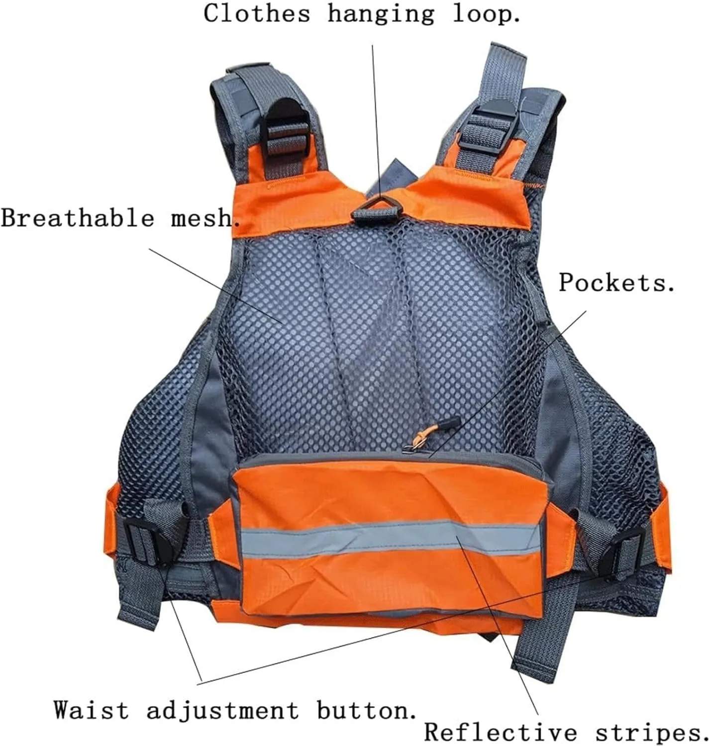 Fishing Jackets with Adjustable Latch and Zipper, Multi-Pockets Jacket for Boating Fishing Surfing
