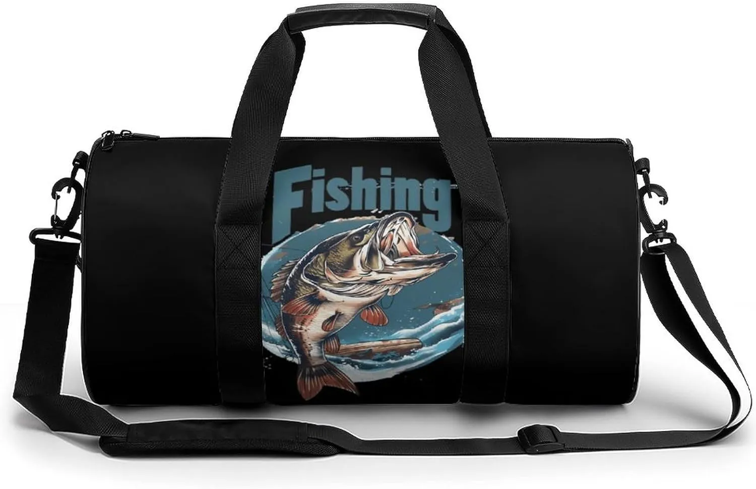Fishing Novelty Large Duffel Bag Lightweight Gym Bag Travel Tote Bags