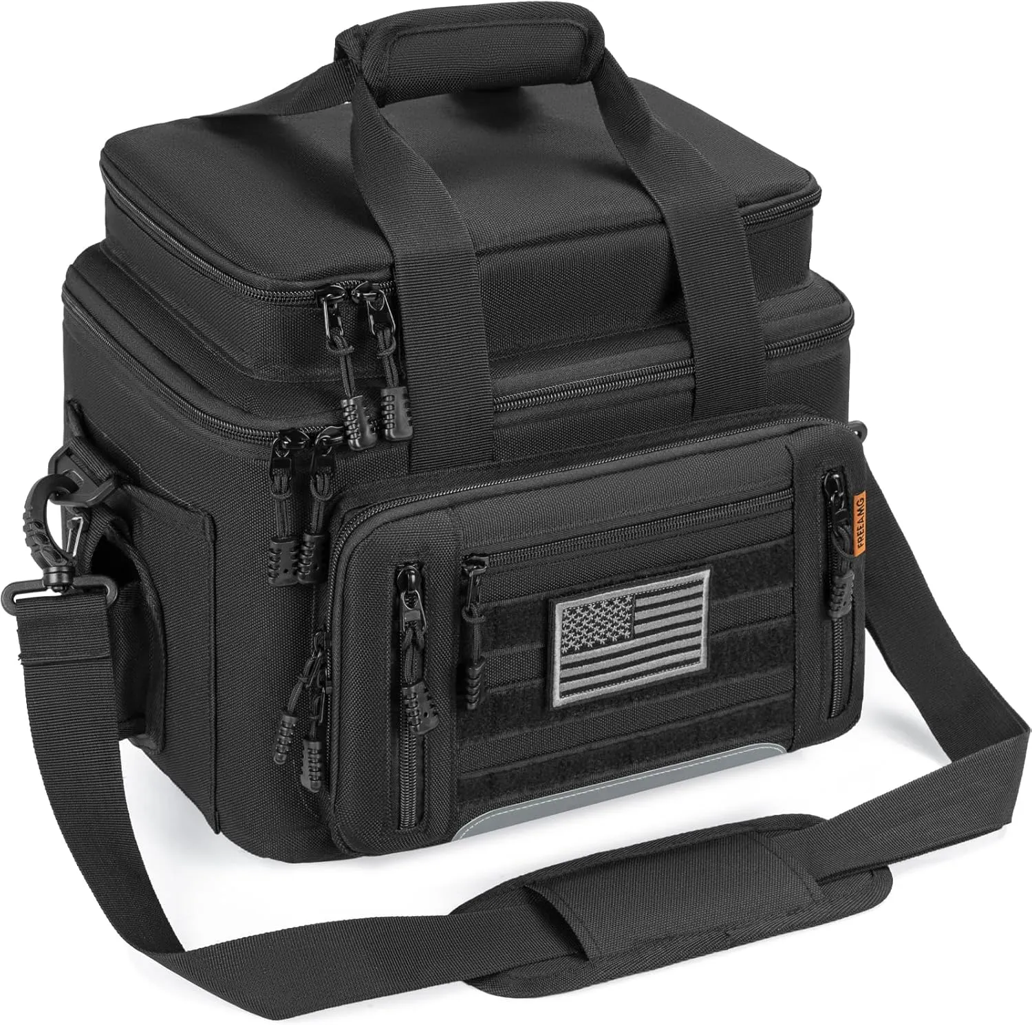 Fishing Tackle Bag,Waterproof Fishing Gear Bag for Saltwater & Freshwater Fishing,Soft Tackle Box Bag with Padded Shoulder Strap & Handle & Non-Slip Base (Tray Not Included)