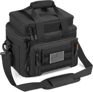 Fishing Tackle Bag,Waterproof Fishing Gear Bag for Saltwater & Freshwater Fishing,Soft Tackle Box Bag with Padded Shoulder Strap & Handle & Non-Slip Base (Tray Not Included)