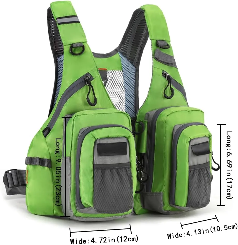 Fishing vest Fly fishing Luya Stream Fishing multi-pocket sizes are adjustable for both men and women