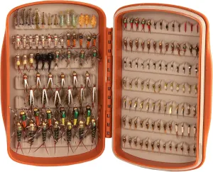 fishpond Tacky Pescador Fly Box - Small - Burnt Orange | Small Fly Boxes for Fly Fishing | Waterproof Silicone Slit