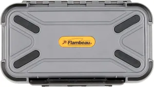 Flambeau Outdoors 3936CR Blue Ribbon Waterproof Fly Box, Large 12 Compartment Fly Fishing Organizer with Foam, Gray/Black