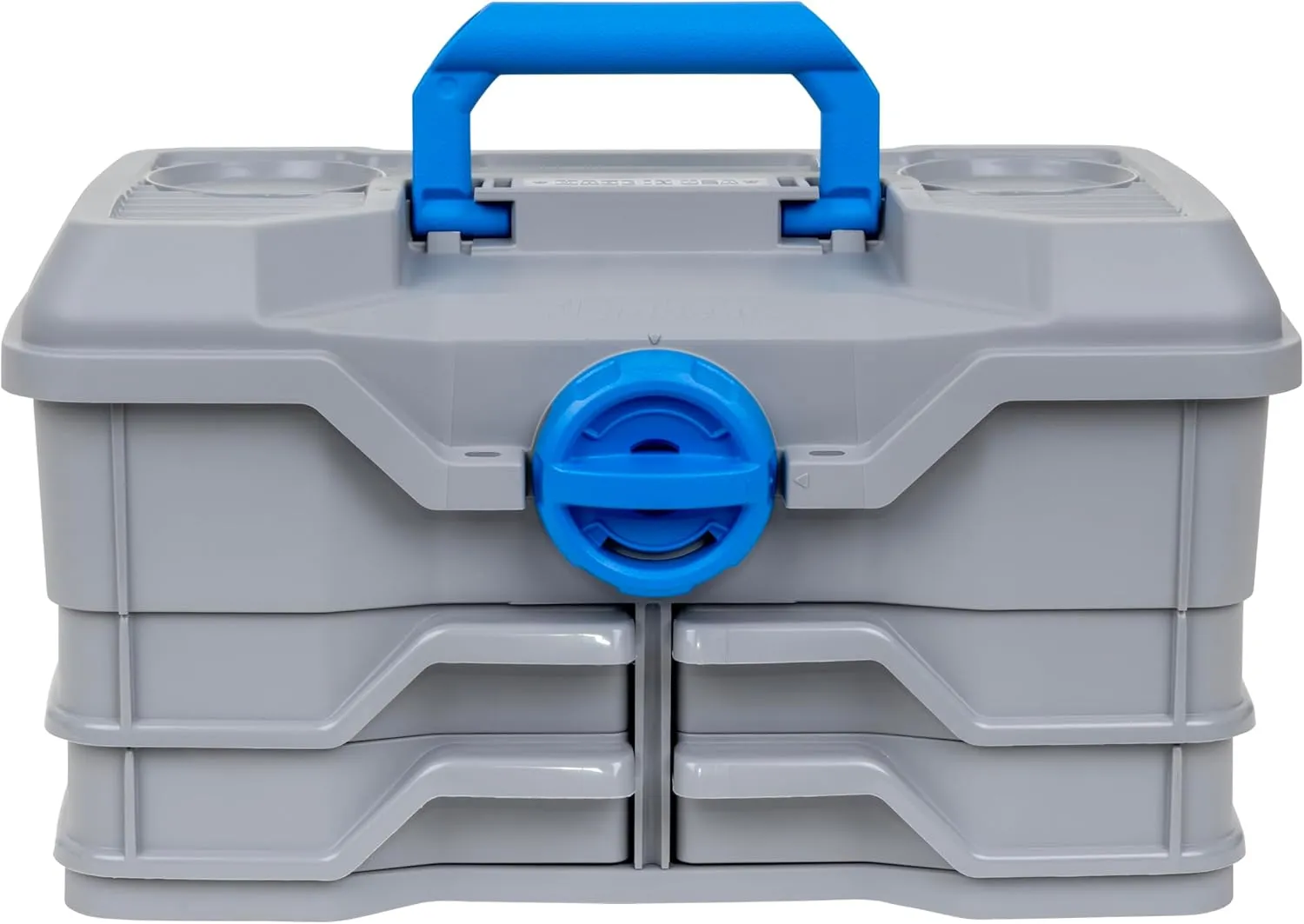 Flambeau Outdoors Next Gen 4/0 Medium Fishing Tackle Box - 4 Pivot Trays, 23 Compartments, Includes 25-piece Tackle Kit, Fishing Tackle and Gear Storage, Fishing Lure Organizer, Light Gray