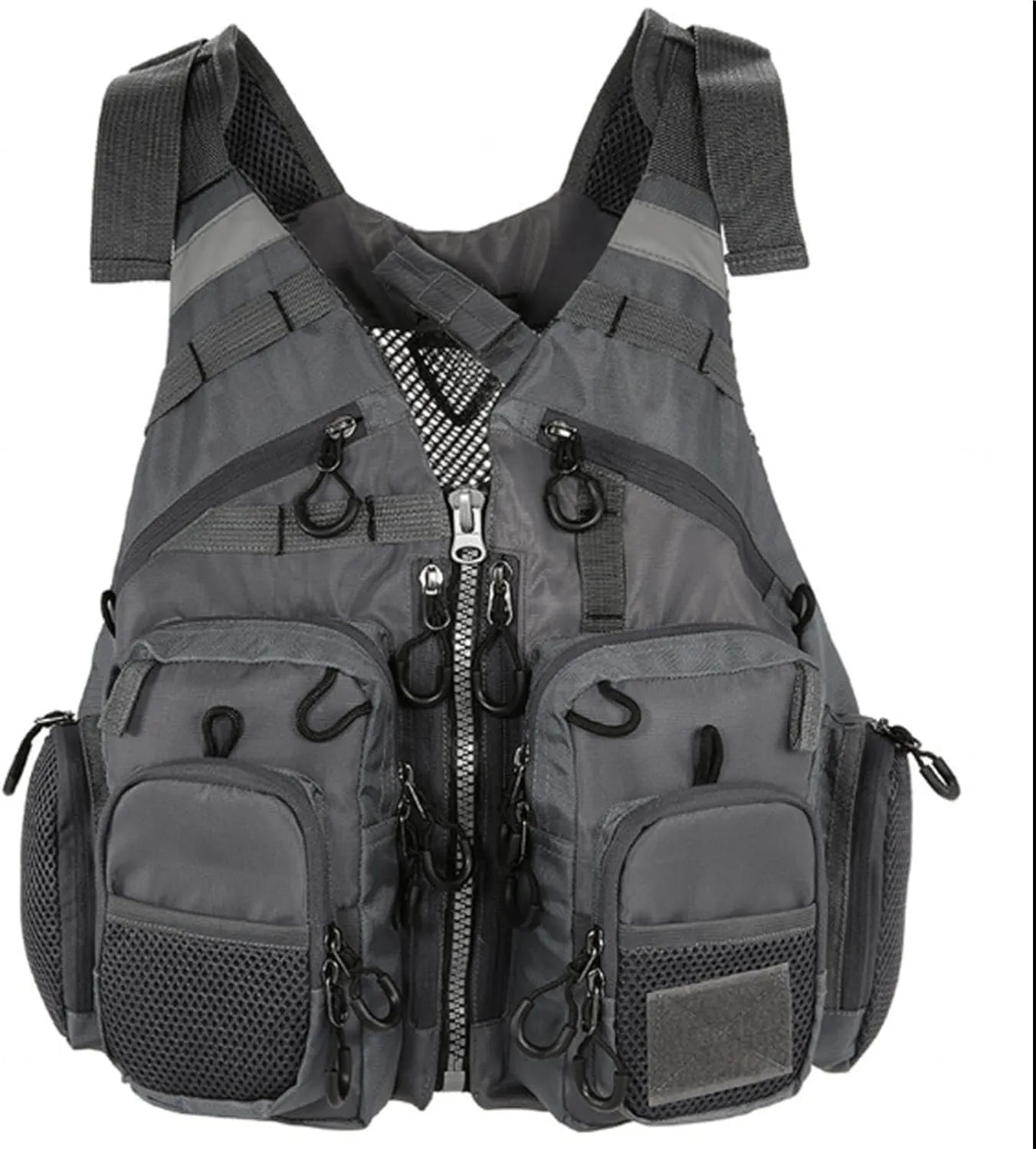 Fly Fishing Vest with Adjustable Belt, Pockets Jacket for Boating Fishing Surfing