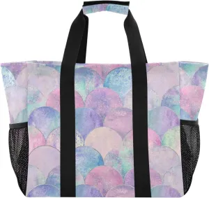 Foldable Grocery Reusable Tote Grocery Bag, Travel Canvas Shoulder Bags, Large Casual Laundry Pool Beach Bag