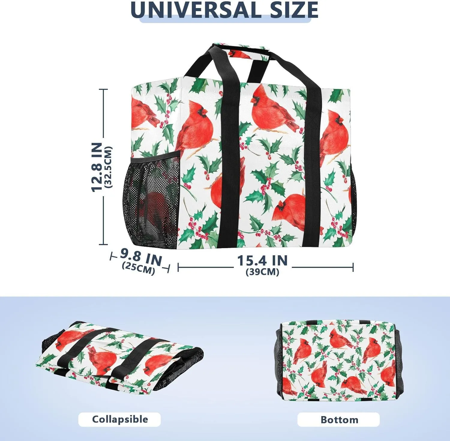 Foldable Grocery Reusable Tote Grocery Bag, Travel Canvas Shoulder Bags, Large Casual Laundry Pool Beach Bag