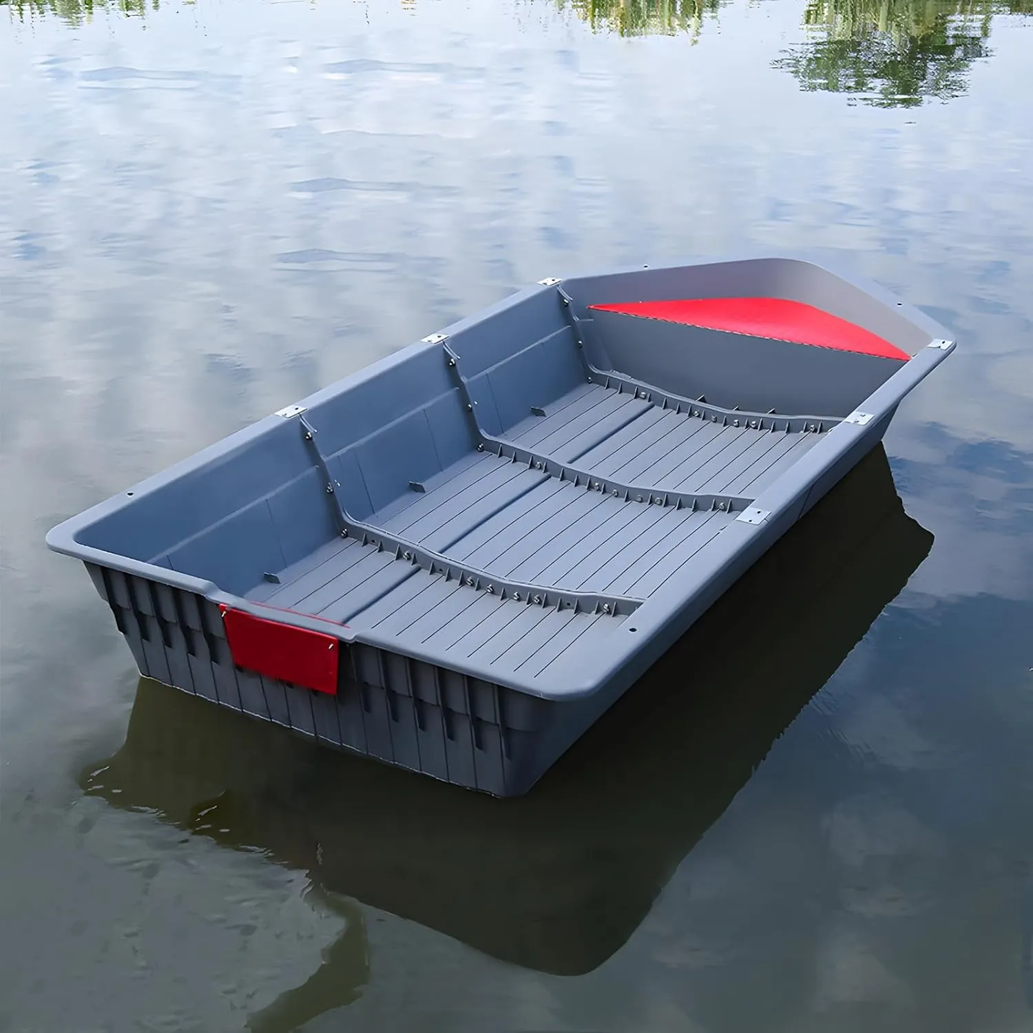 Folding Fishing Kayak - Portable Modular Fishing Boat for 1-2 Persons with Bow Air Compartment & Outboard Engine Hanging Plate - Durable, High Stability, Perfect for Kayak Fishing Adventures