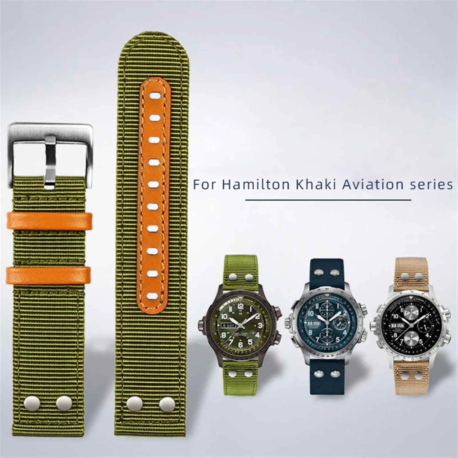 For Hamilton Khaki aviation Watch H77616533 H70615733 Watch Strap Men WatchBand Beyond wind speed series nylon canvas 20mm 22mm