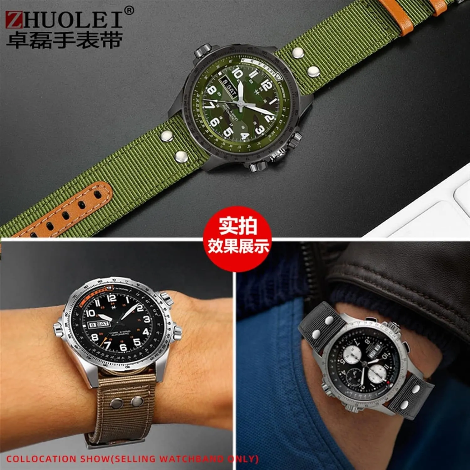 For Hamilton Khaki aviation Watch H77616533 H70615733 Watch Strap Men WatchBand Beyond wind speed series nylon canvas 20mm 22mm