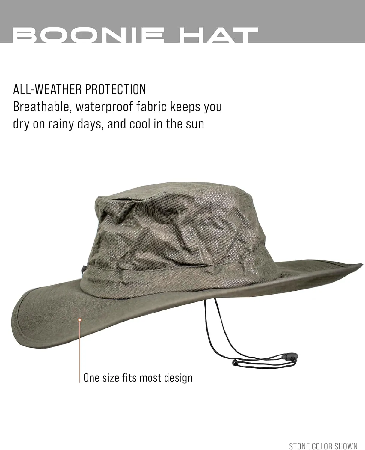 FROGG TOGGS Boonie Hat – Fishing Hat Offers Waterproof, Breathable, Sun Protection