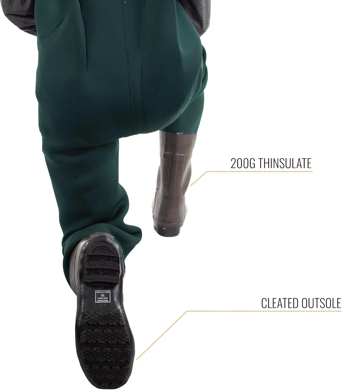FROGG TOGGS Men's Amphib Neoprene Waterproof Fishing Bootfoot Chest Wader for Fishing