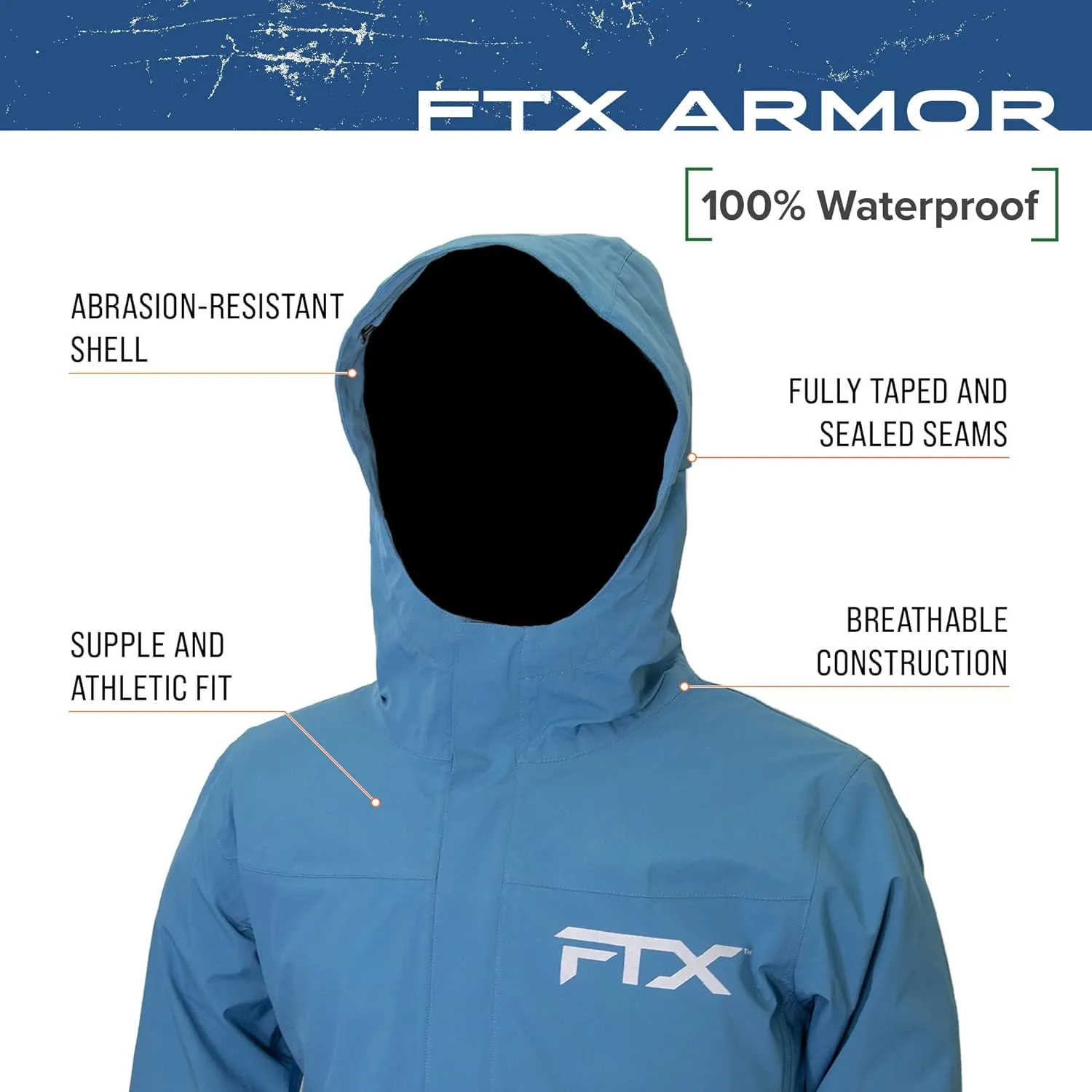 FROGG TOGGS Men's FTX Armor Premium Waterproof Rain, Fishing/Anglers Jacket
