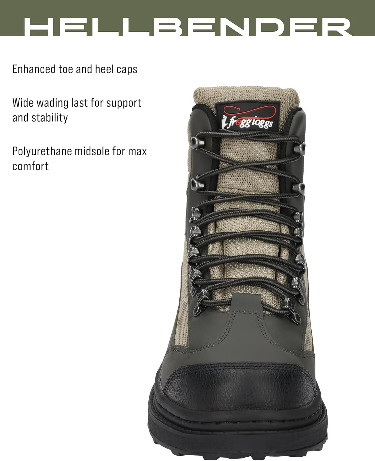 FROGG TOGGS Men's Hellbender Waterproof Fishing Wading Boot for Fishing in Felt or Cleated
