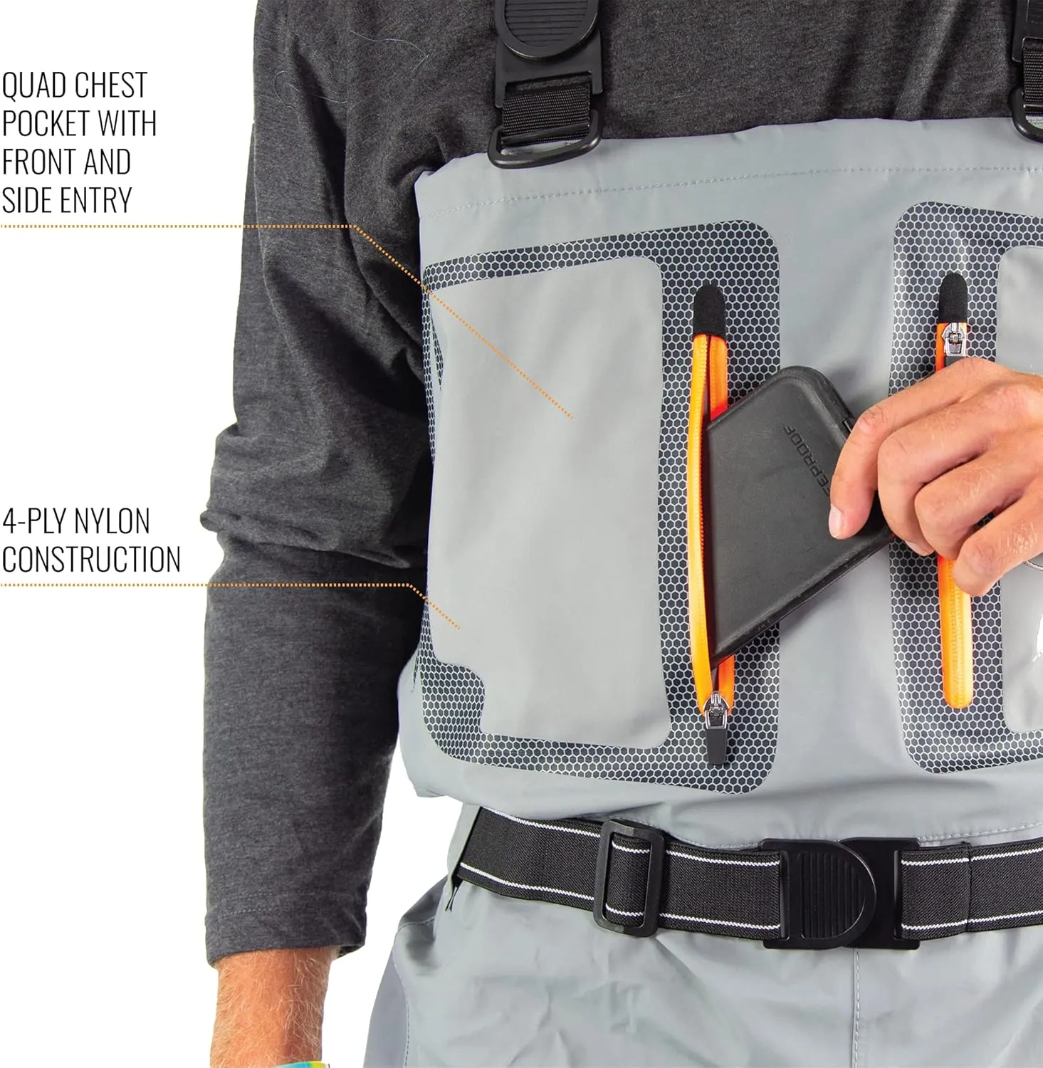 Frogg Toggs Pilot II Breathable Waterproof Stockingfoot Fishing Chest Wader for Fishing