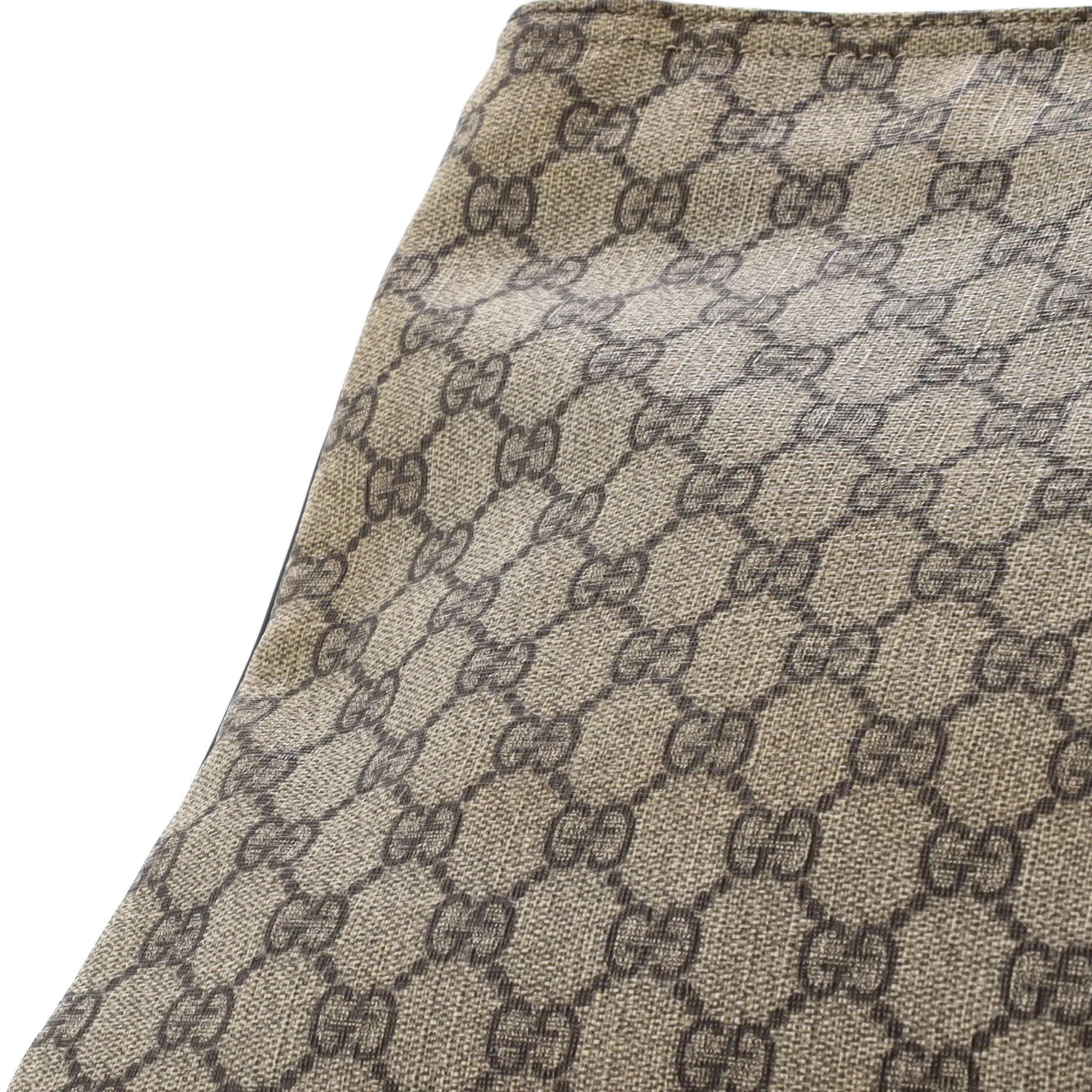 Front Zip Flat Messenger Bag GG Coated Canvas Medium