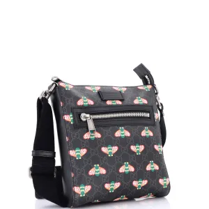 Front Zip Messenger Printed GG Coated Canvas Medium