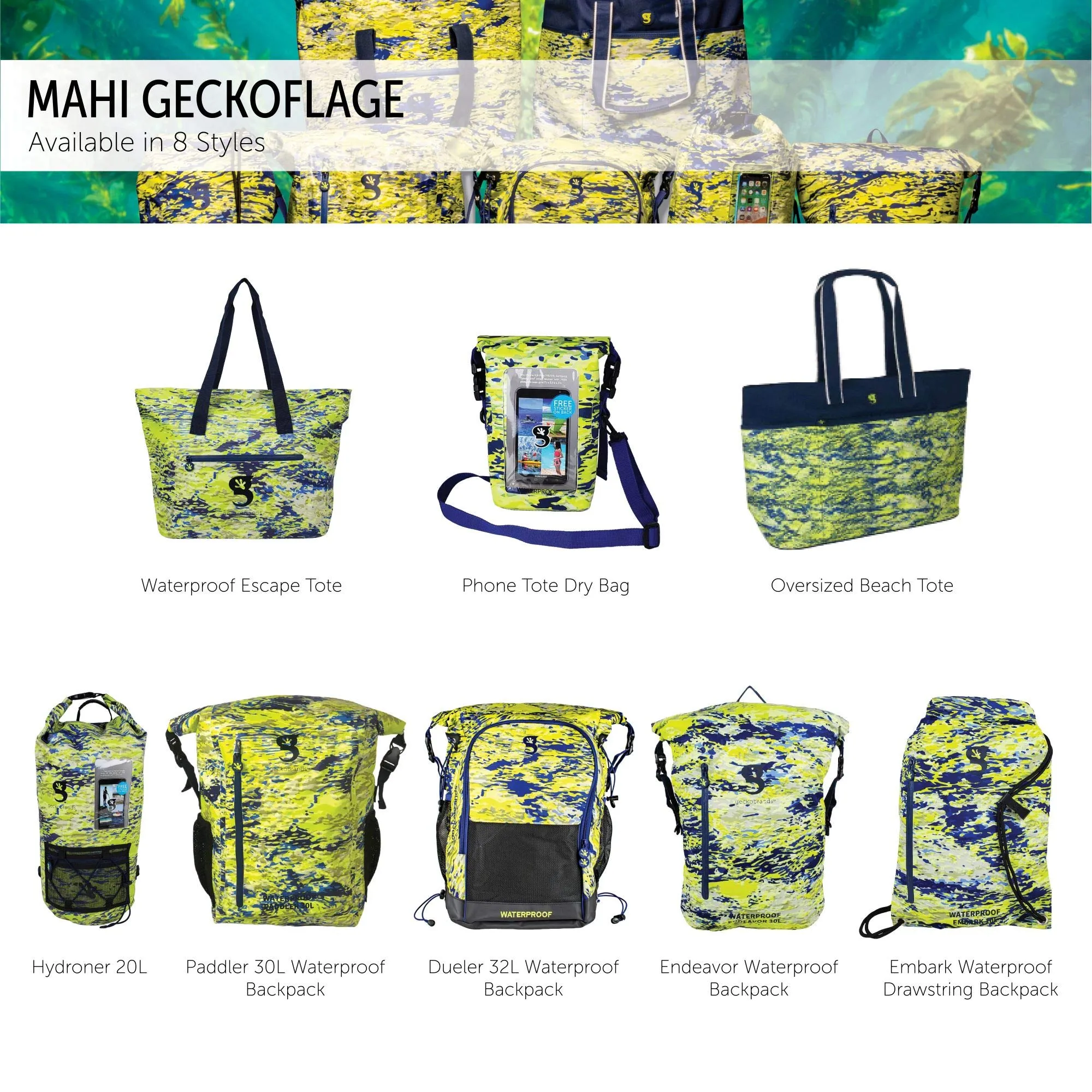 Geckobrands Escape Waterproof Beach Tote
