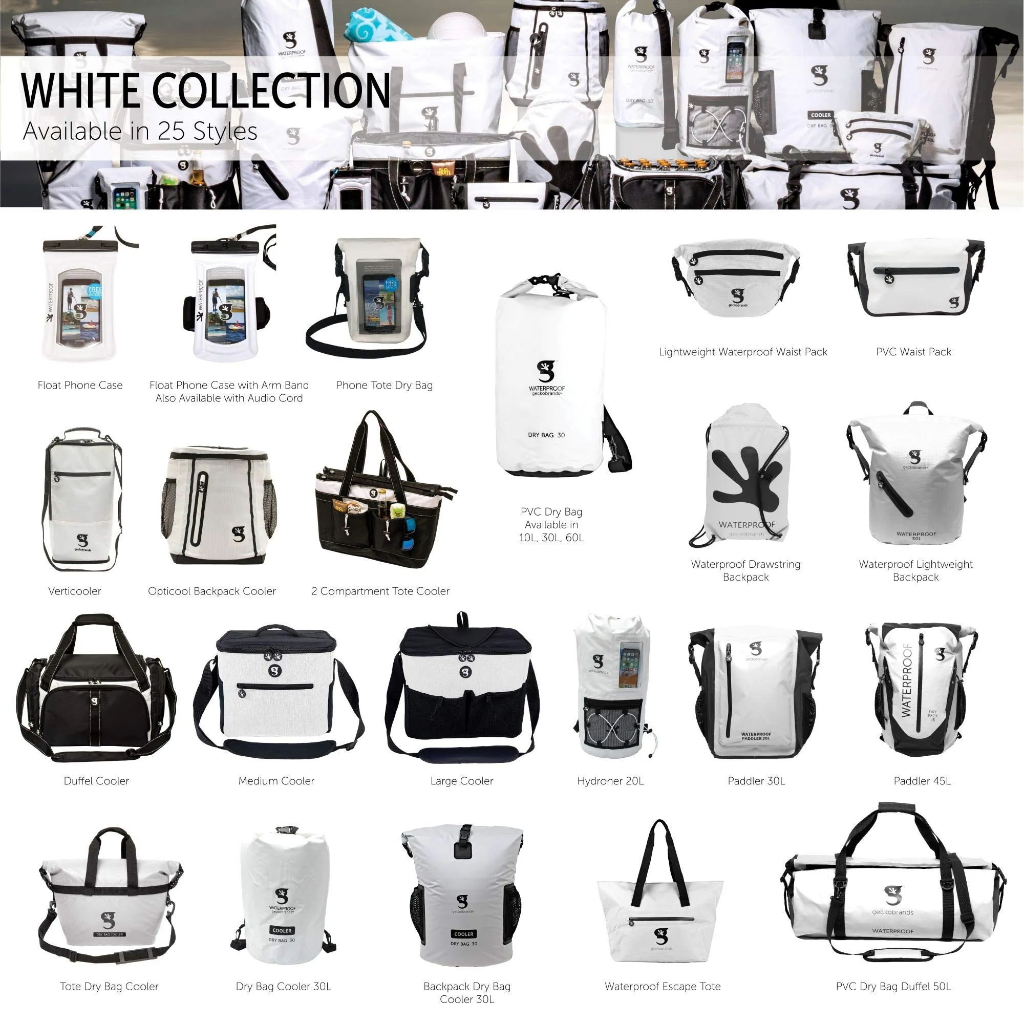 Geckobrands Escape Waterproof Beach Tote