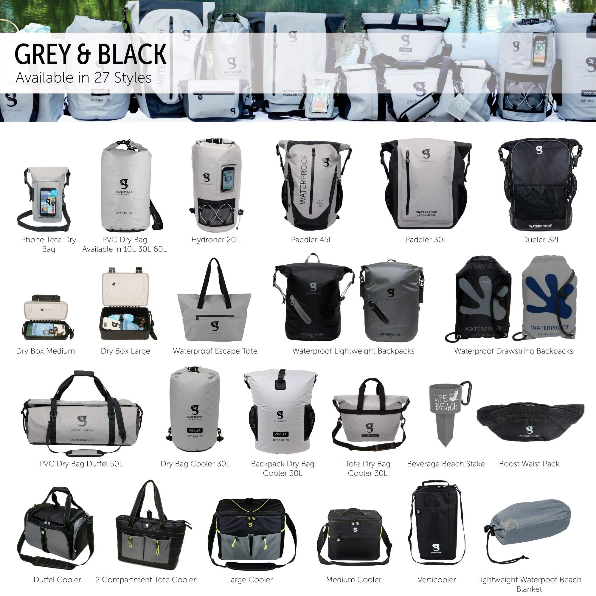 Geckobrands Escape Waterproof Beach Tote