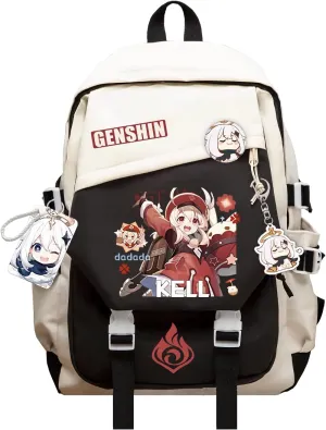 Genshin Impact Backpack Klee Anime Laptop Bookbag Student Backpack 3D Print School Bags Travel Backpack With Gift