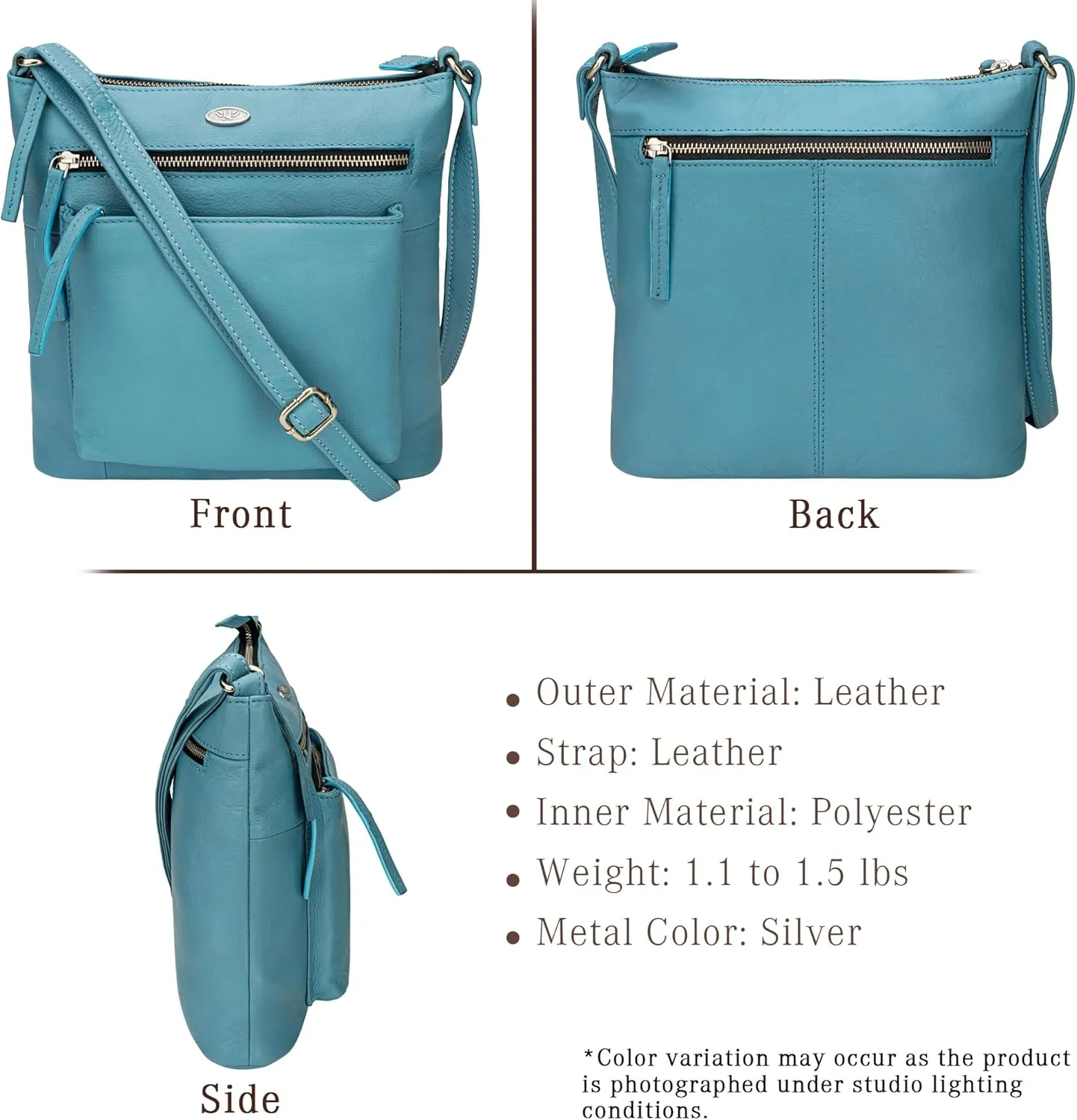 Genuine Leather Crossbody Bags for Women, Premium Handmade Leather Purses - Shoulder Handbags, Adjustable Strap