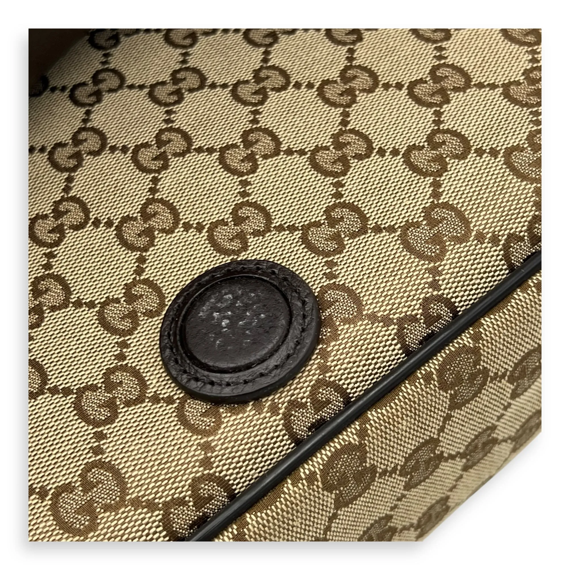 GG Supreme Small Brown Messenger in Canvas, Silver hardware